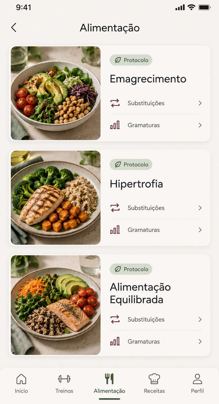 Área Alimentação da plataforma